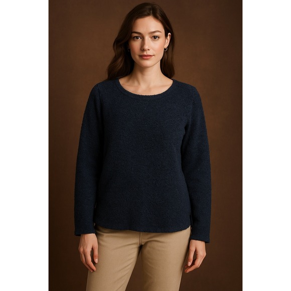 Sweaters - L.L.Bean Women's Textured Knit Sweater SZ XS New England Classic Fall Purple Blu